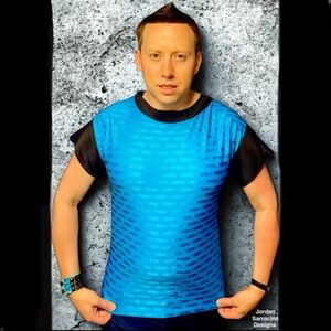 Blue&Black Knit Shirt